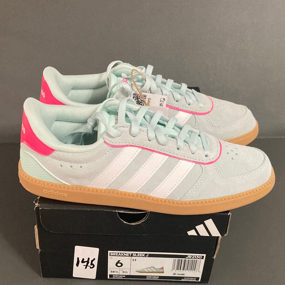 Adidas Breaknet Sleek Mint/Pink womens 6